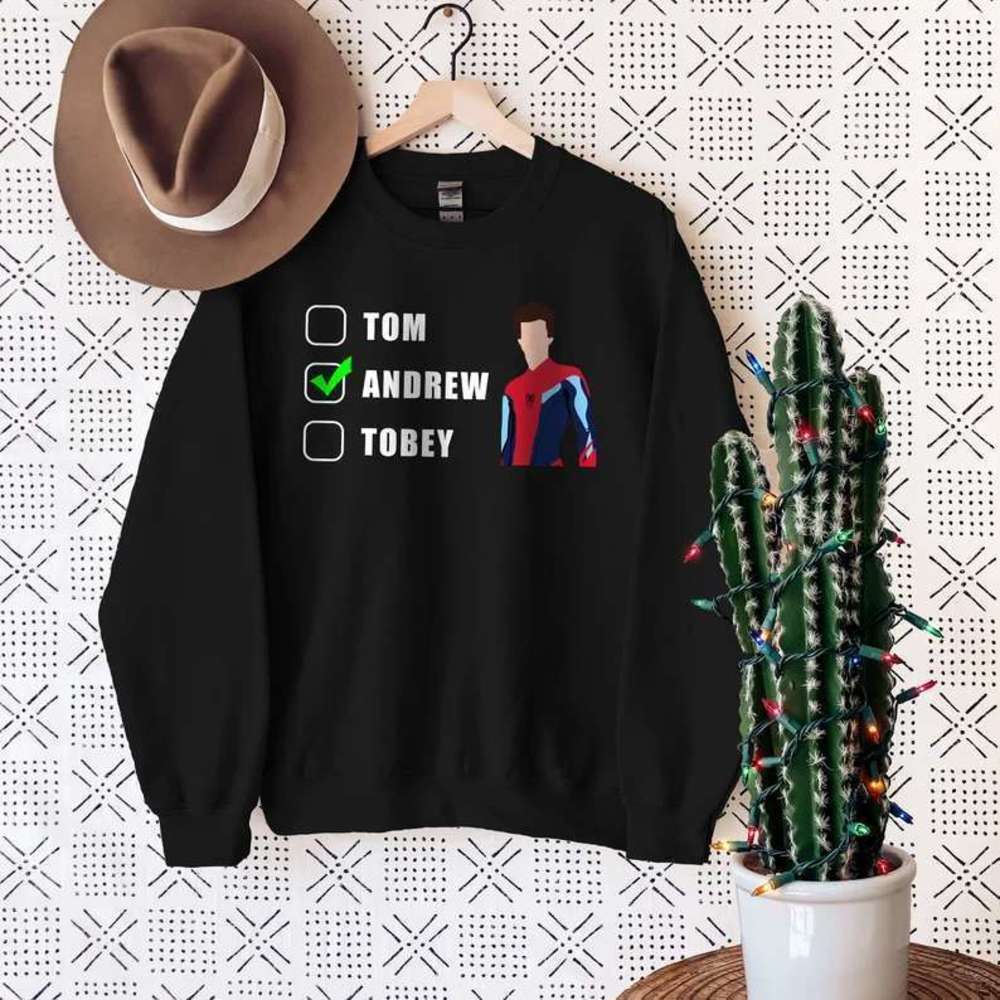 Andrew Garfield Spiderman Checkbox Fun Graphic Casual Unisex Sweatshirt